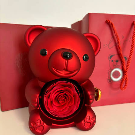 Ours Eternal avec Rose-Cadeau Romantique Inoubliable